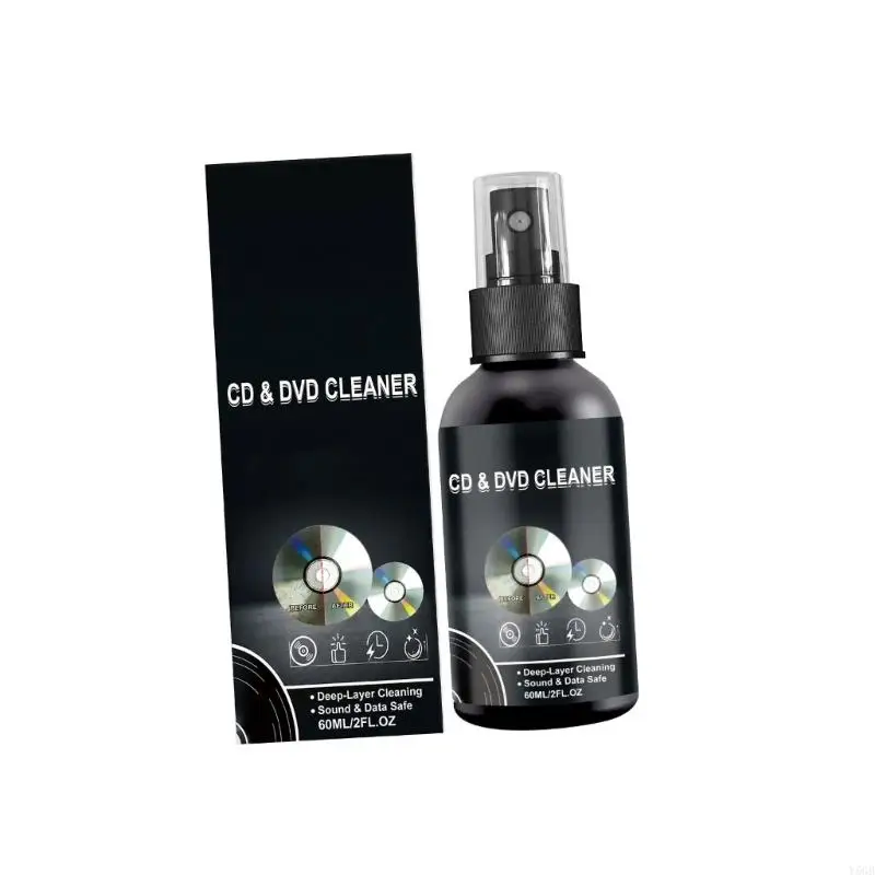 Optical Media Care Liquid for Disc Cleaning Tasks, 60 Milliliter Bottle for Dust Mark Cleanup in Media Libraries, Office Y5GB