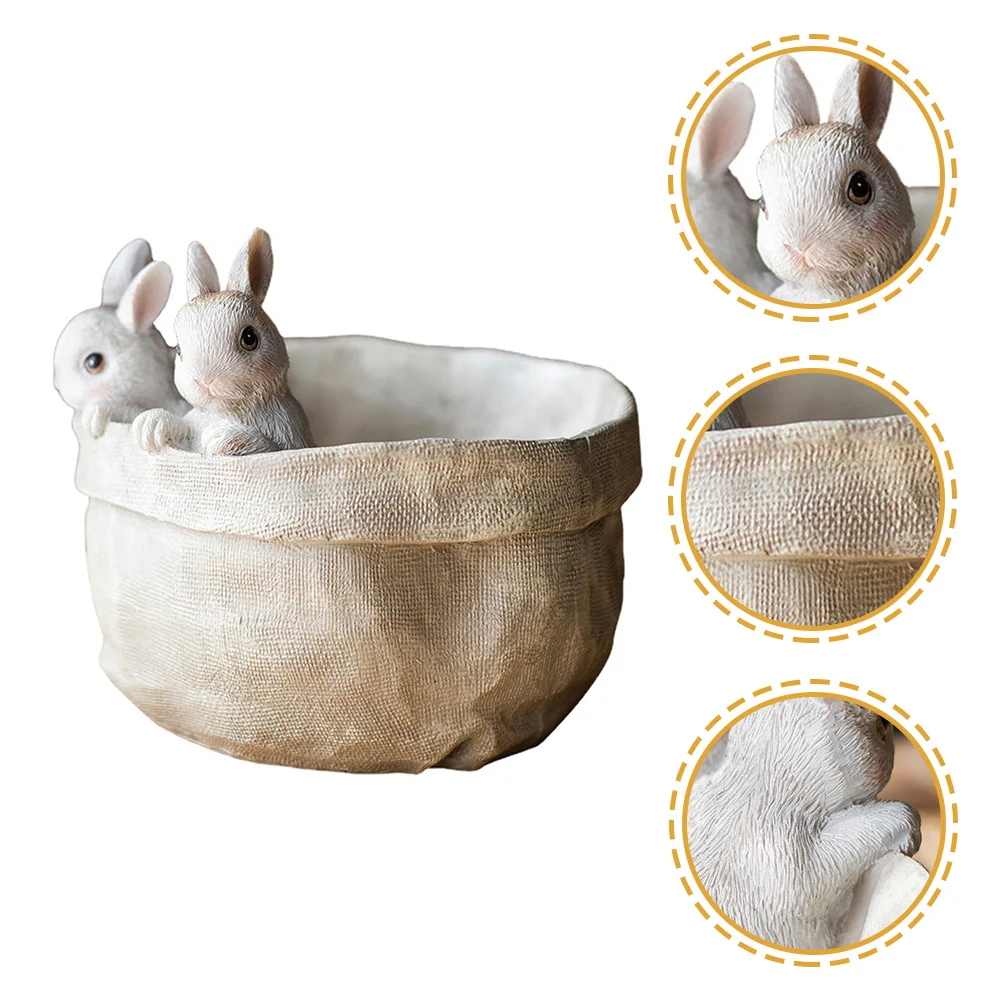

Stylish Bunny Succulent Pot Resin Made Fine Craftsmanship Cute Rabbit Shaped Planter for Home Garden Office Decor