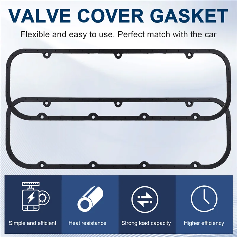 For BIG BLOCK CHEVY 396 427 454 502 Valve Chamber Gasket 2PCS CORK VALVE COVER GASKET