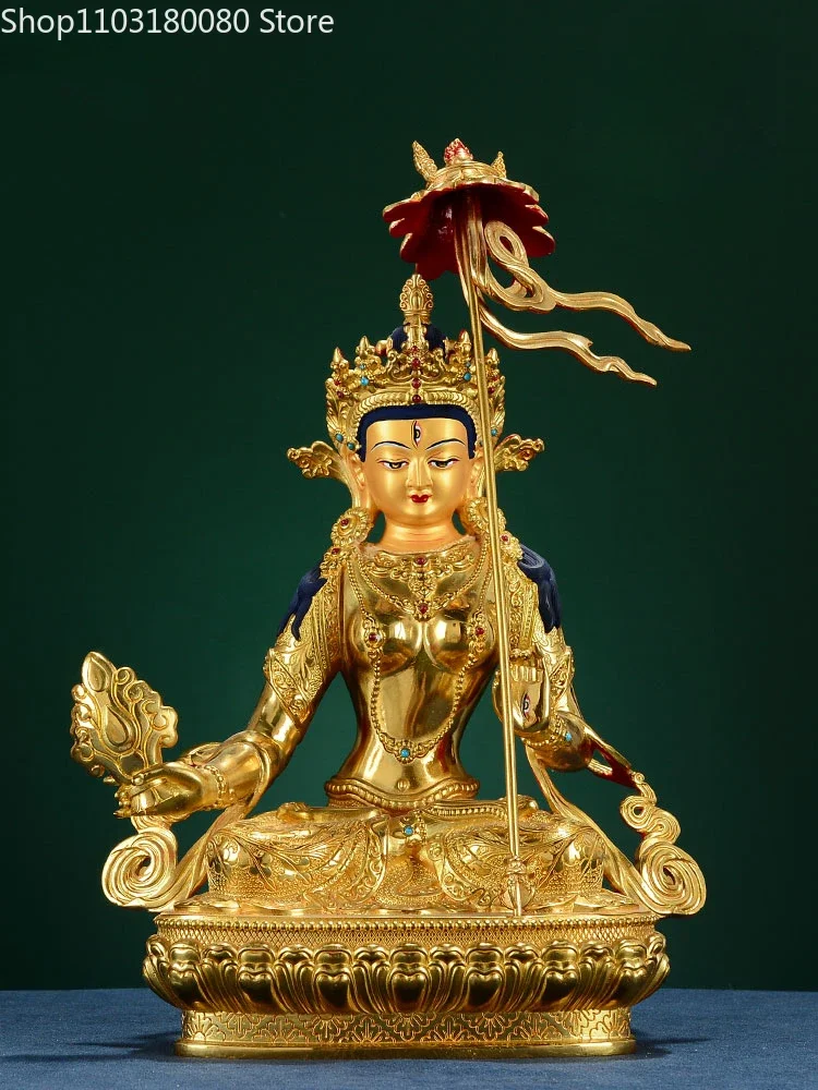 Copper brass gilding maha sitatapatra buddha statue Tibet buddhism White Umbrella Mother-Buddha sculpture home decor