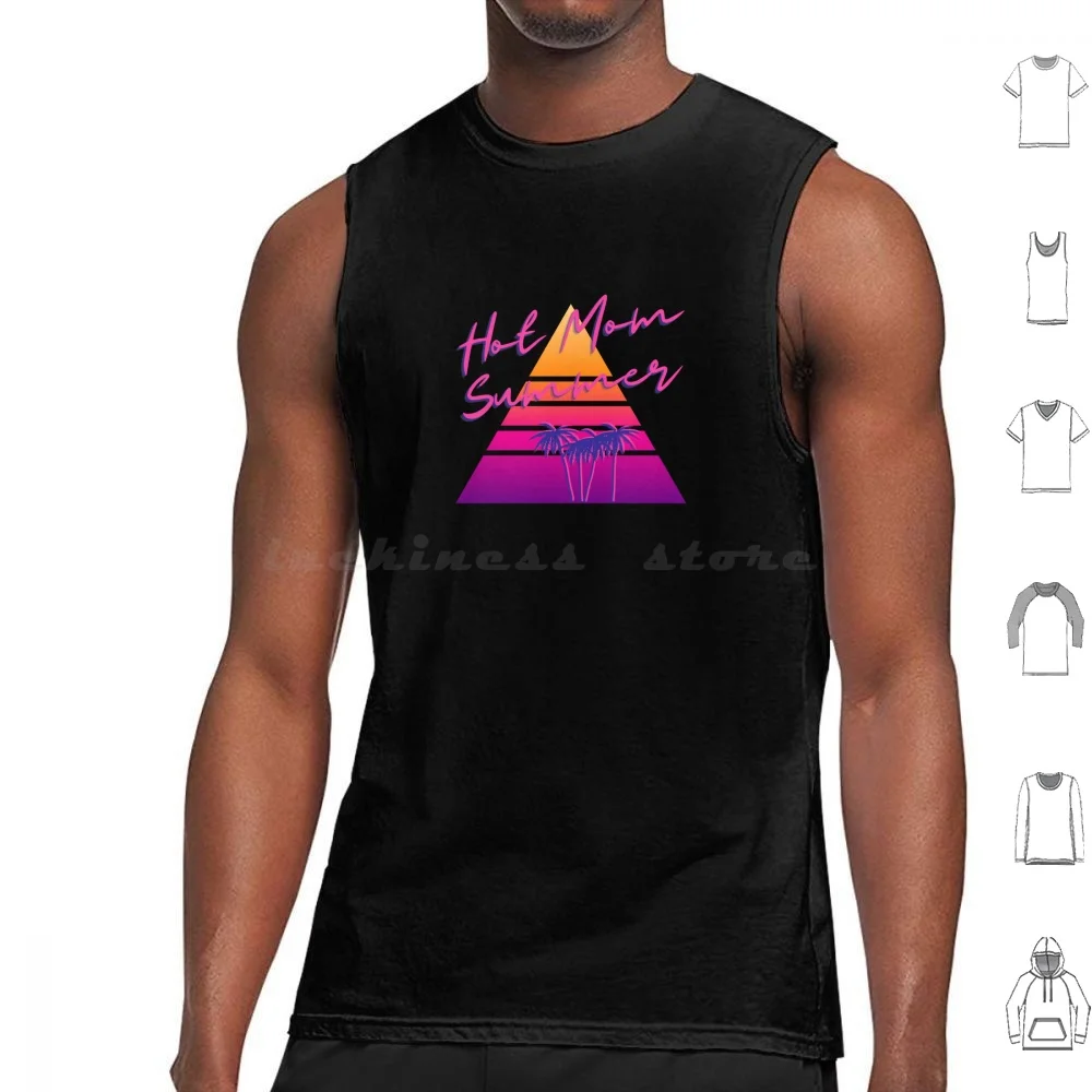 Hot Mom Summer Tank Tops Vest Sleeveless Gleaminggiant Summer Mom Mom Summer Retro Palm Tree Retro Mom Retro Summer Retro