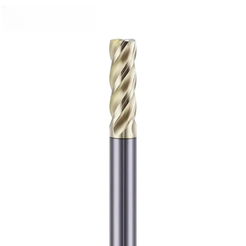 BB R Bullnose Corner Radius End Mill  CNC Tungsten Carbide Cutter Surface Machining Metal Router Tool 4 Flutes R0.2 R0.5 R1