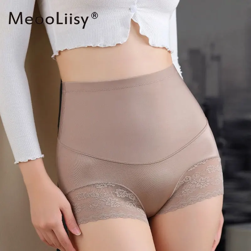 MeooLiisy Abdomen Lift Hips Bodycare High Waist Shaping Pants Ladies Thin Breathable Briefs Antibacterial Simple Underwear