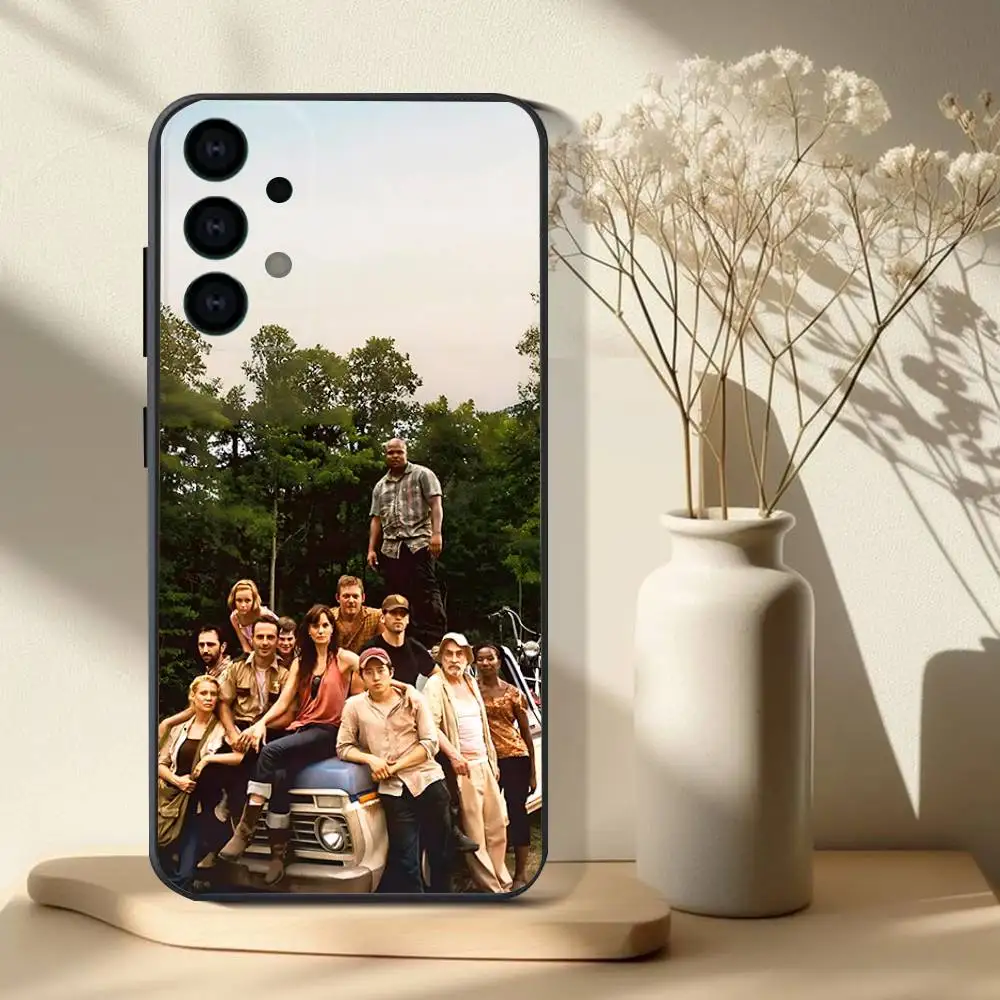 Etui na telefon Samsung S 25,24,23,22,30,21,10,9, Ultra, Plus, Lite, FE, 4,5 G z motywem serialu The Walking Dead, miękkie, czarne.