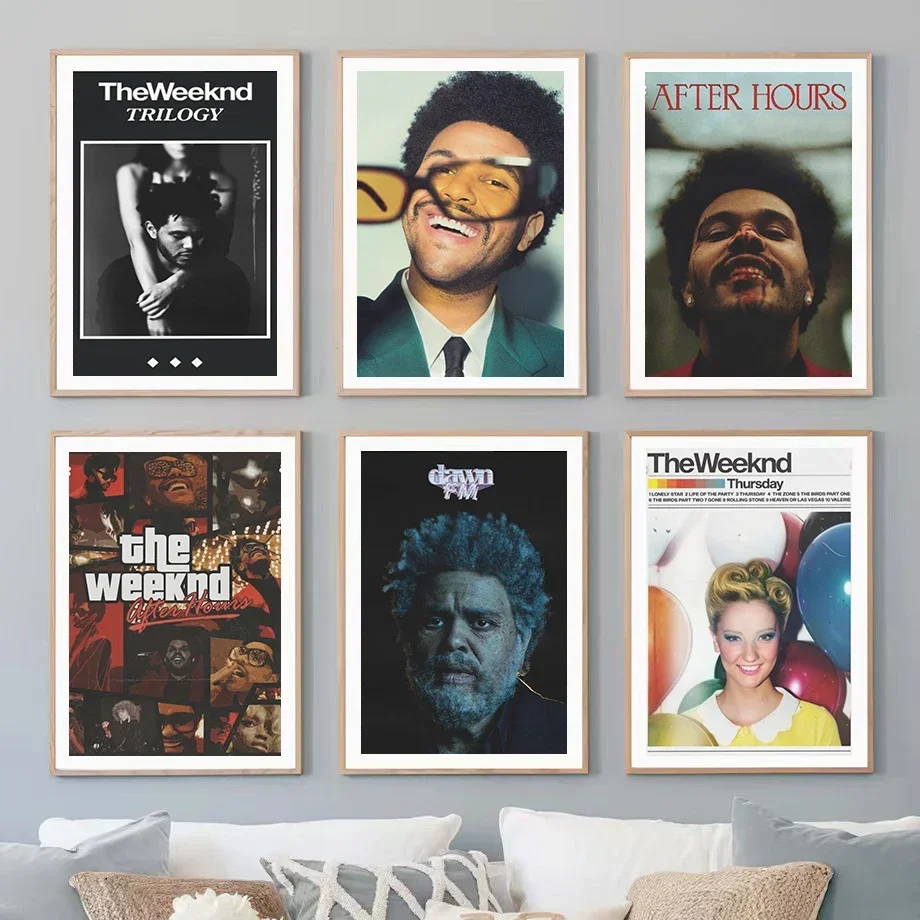 The Weeknd tras horas The Hills Music rapero Character Album, arte de pared, decoración de habitación, póster de lienzo, estética, pintura de sofá de estar