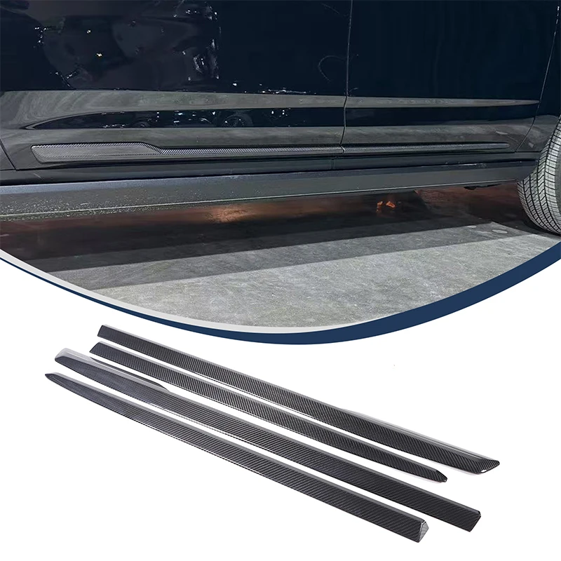 

For Cadillac Escalade 2021 Real Carbon Fiber Car Body Door Side Decorative Strip Sticker Car Accessories (Long-axis version)