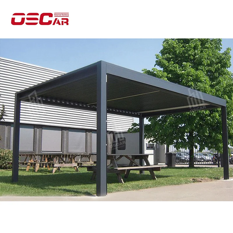 

Huge Stock 3*4m Outdoor Aluminum Pergola Motorized Waterproof Louver Roof Pergolas