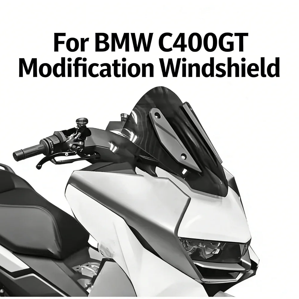 For BMW C400GT Motorcyc Modification Competition Windshield Model Round Head Wind Deflectors Visor Viser Screen Accessories