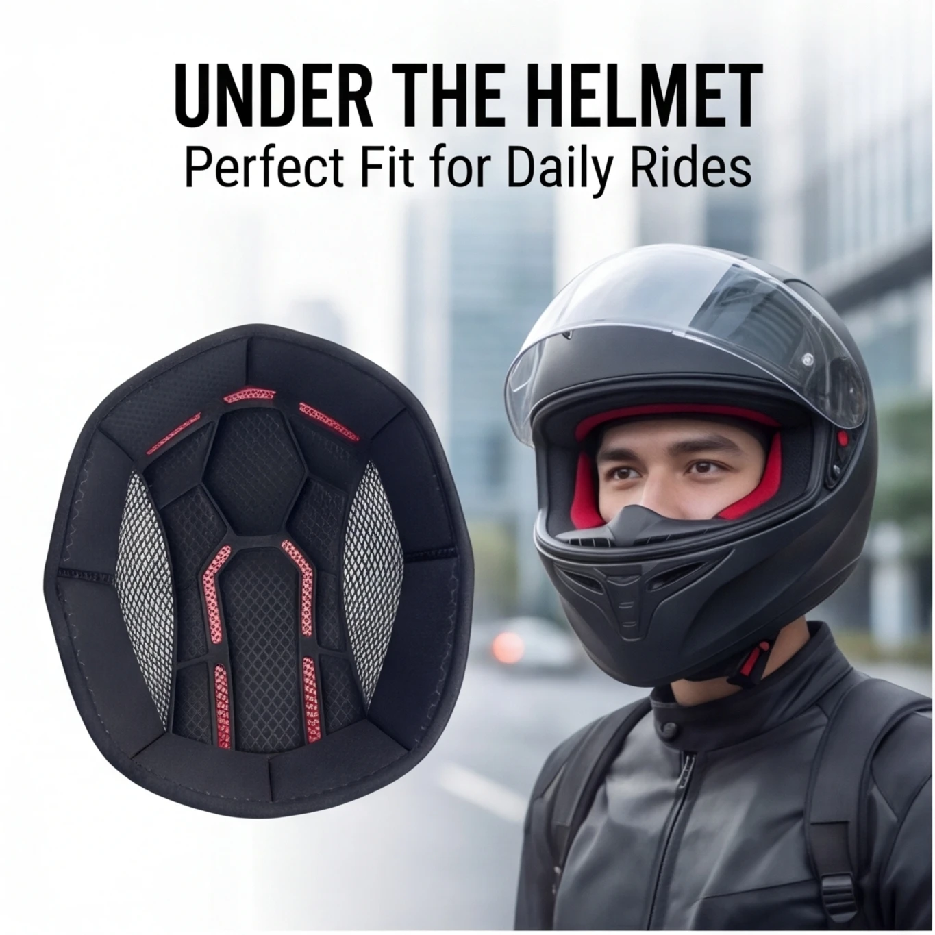 

Helmet pad, road bike, mountain bike, motorcycle helmet pad, breathable and detachable helmet pad