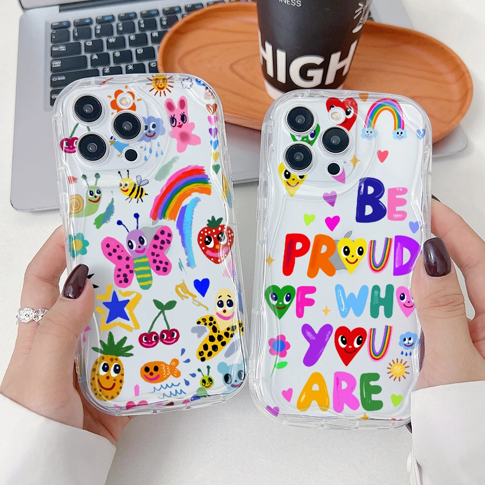 Flower Bee Sun Love Phone Case for Samsung Galaxy A73 A72 A71 A55 A54 A53 A52 A51 A50 A33 A32 A16 A13 A06 4G 5G Clear Cover