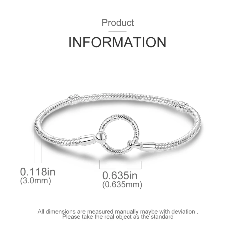 2022 الساخن العصرية فام سوار 925 لحظات الفضة القلب إغلاق ثعبان سلسلة سوار للنساء أساور Mujer صنع المجوهرات #6