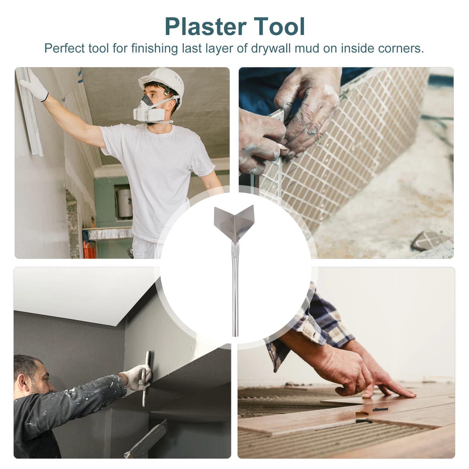 6 قطعة الفولاذ المقاوم للصدأ الزاوية مجرفة دريوال 90 درجة زاوية جدار أداة إصلاح التجصيص كشط القاطع أداة اليد #1