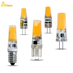 1-10pcs G4 Led Bulb G9 12V/AC220V Chandelier Light Warm/Cold White COB Silicone Lamp 360 Degree Angle Replace Halogen Lamps