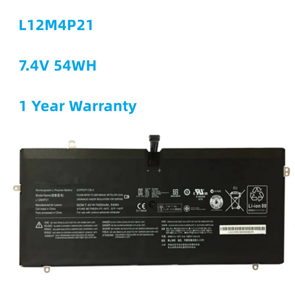 New L12M4P21 7.4V 54WH 7300mAh Laptop Battery for Lenovo Yoga 2 Pro 13 Inch 121500156 2ICP5/57/128-2 L13S4P21 2CP5/57/123-2