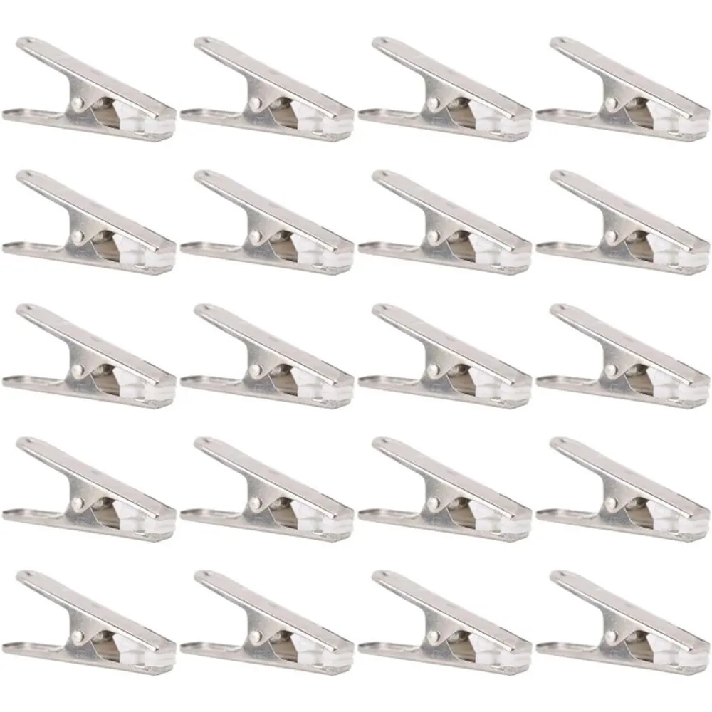 

20 Pcs Utility Metal Clips Stainless Steel Clothes Pins Laundry, Clothes Pegs