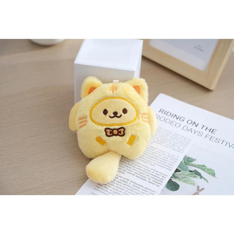 10pcs/lot Kuromi Plush Animal Keychain Little Tiger Kuromi My Melody Cinnamoroll Plush Toy Pendant Pom Pom Purin Cute lmage Doll