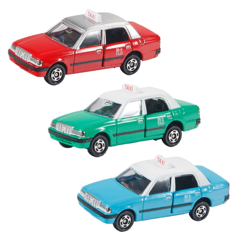 다카라 토미 레드 화이트 박스 시뮬레이션 합금 자동차 모델 장난감 홍콩 미니 버스 택시 모델 수집용 데스크탑 장식품에 적합