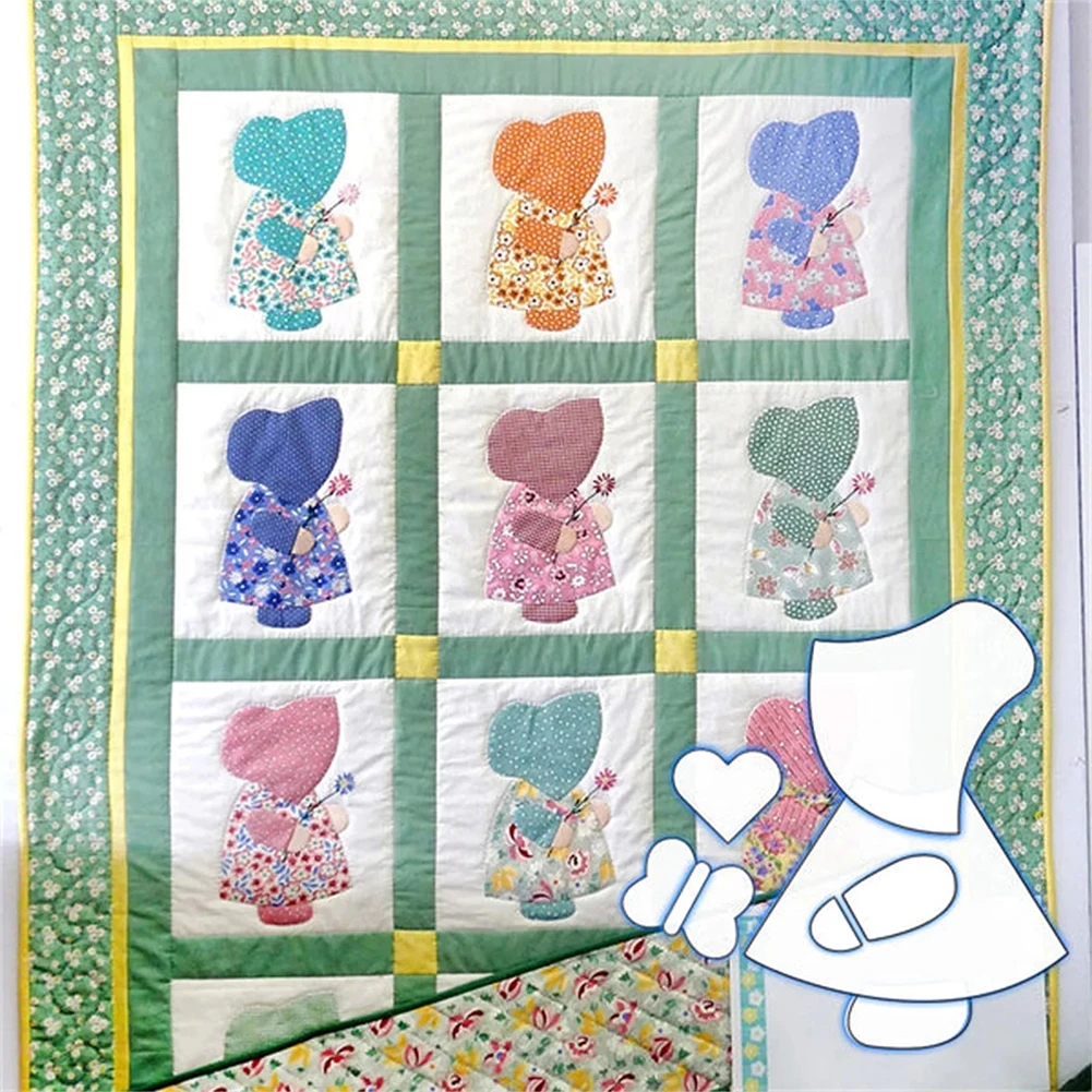 Sunbonnet Sue Quilt Stencil Set Craft Quilting Sewing Tools For DIY Crafts