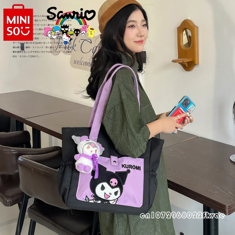 Sanrio 2024 New Women's Handbag Fashionable High Quality Girl Shoulder Bag Cartoon Casual Large Capacity Girl Storage Bag