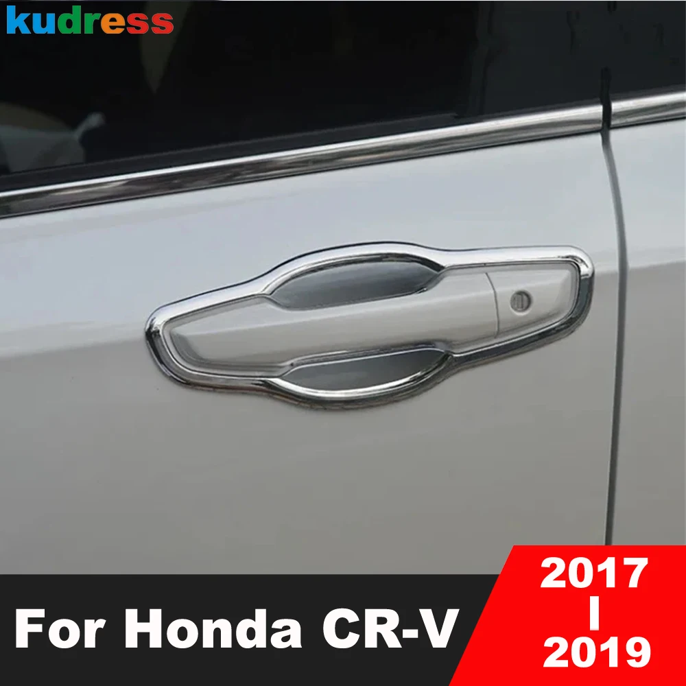 

Для Honda CRV CR-V 2017 2018 2019, хромированная автомобильная боковая дверная ручка, крышка чаши, накладка на дверные ручки, рамка чашки, накладка, аксессуары
