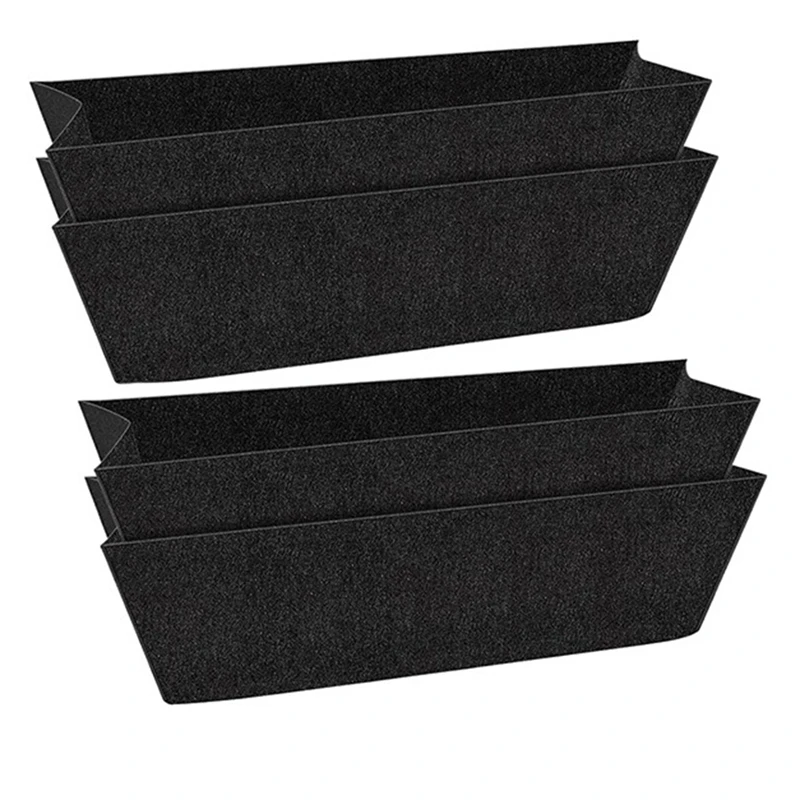 

4Pcs Felt Replacement Coconut Liner For Planters,Fabric Liners For Hanging Baskets,Rectangle Planting Container