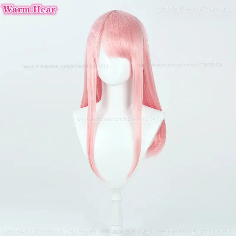 วิกผมคอสเพลย์อะนิเมะสไตล์อิเคียวมะ มิซึกิ แบบยาว 60 ซม./40 ซม. สีชมพูอ่อนแบบควัน ทนความร้อน x;3,v'6.f;9