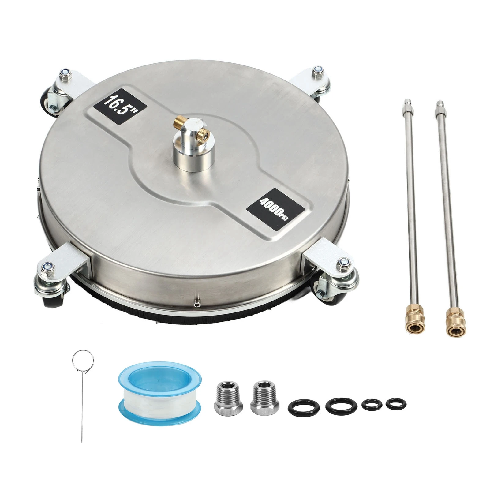 غسالة الضغط 1/4in التوصيل السريع 4 عجلات عالية الكفاءة الطابق غسالة الطاقة مطابقة 2 تمديد العصا المحمولة منظف الأسطح #1