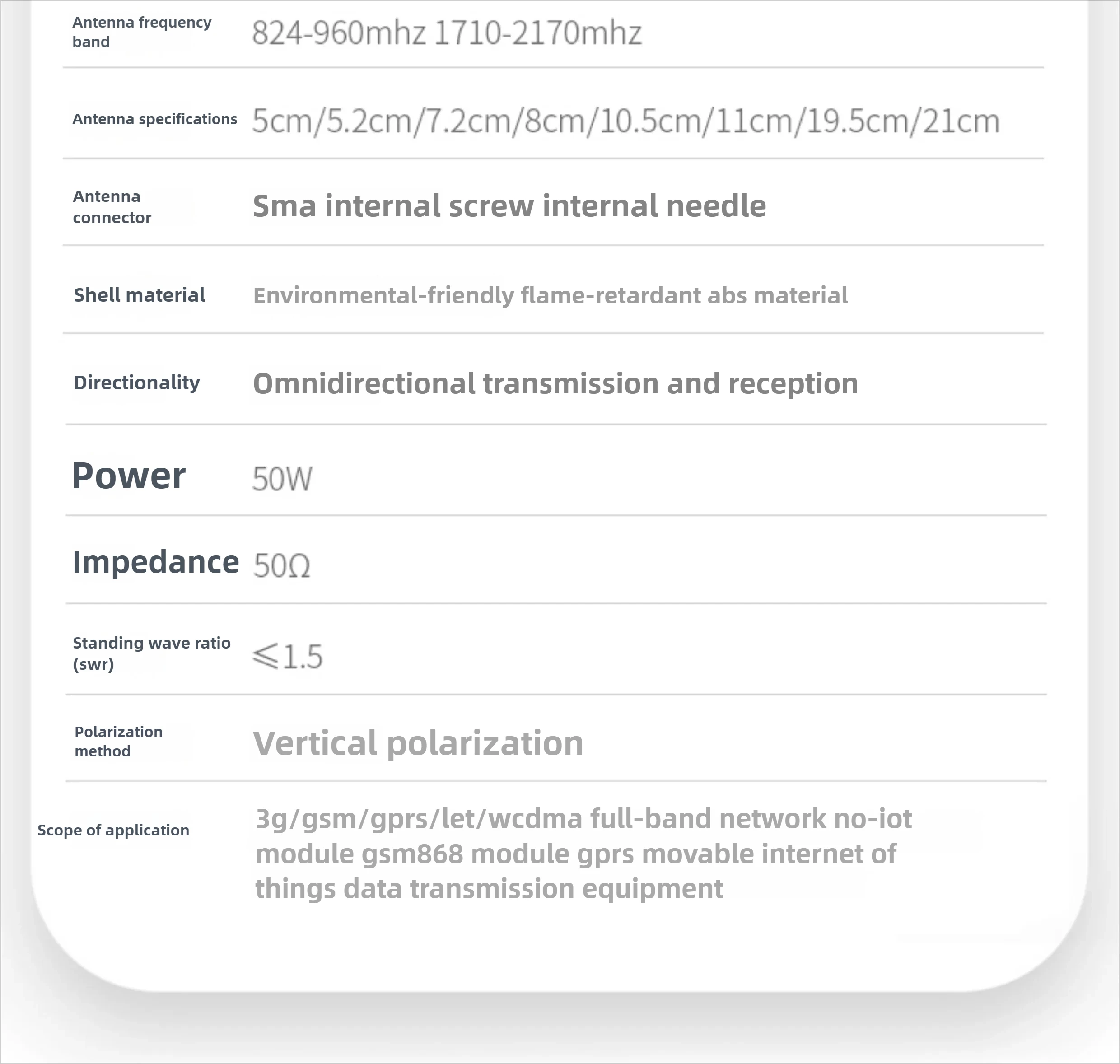 1Pcs  868MHz 915MHz antenna 3dBi-10dBi SMA male head GSM.GPRS.2G.3G antenna waterproof rubber rod antenna