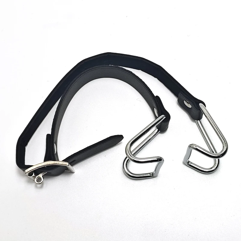 Adjustable Metal Mouth Gag with Nose Hook for BDSM Couple Play Adult Sex Toys