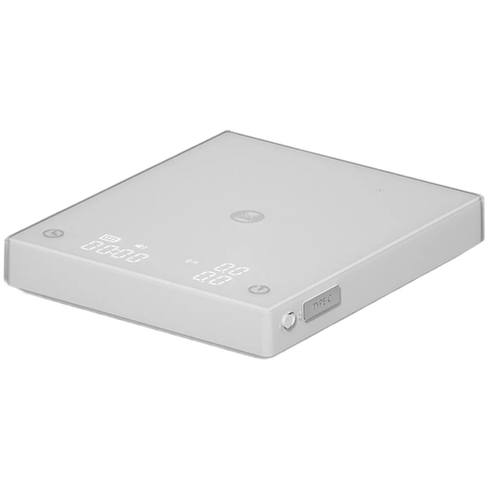 Coffee Scale with 0.1g Accuracy Timer That Starts Automatically on Load Detection and Real Time Flow Rate Monitoring