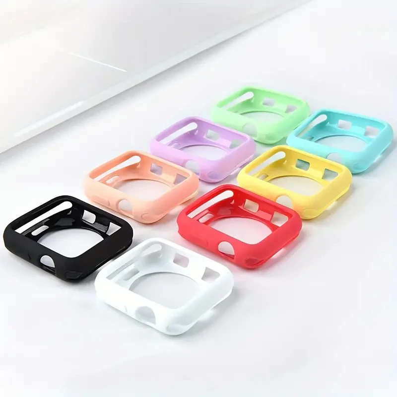 Silicone Case for Apple Watch Ultra 2 49mm Bumper Shell Protector Cover for iWatch Series 9 8 7 SE 45mm 41mm 44mm 40mm 42mm 38mm