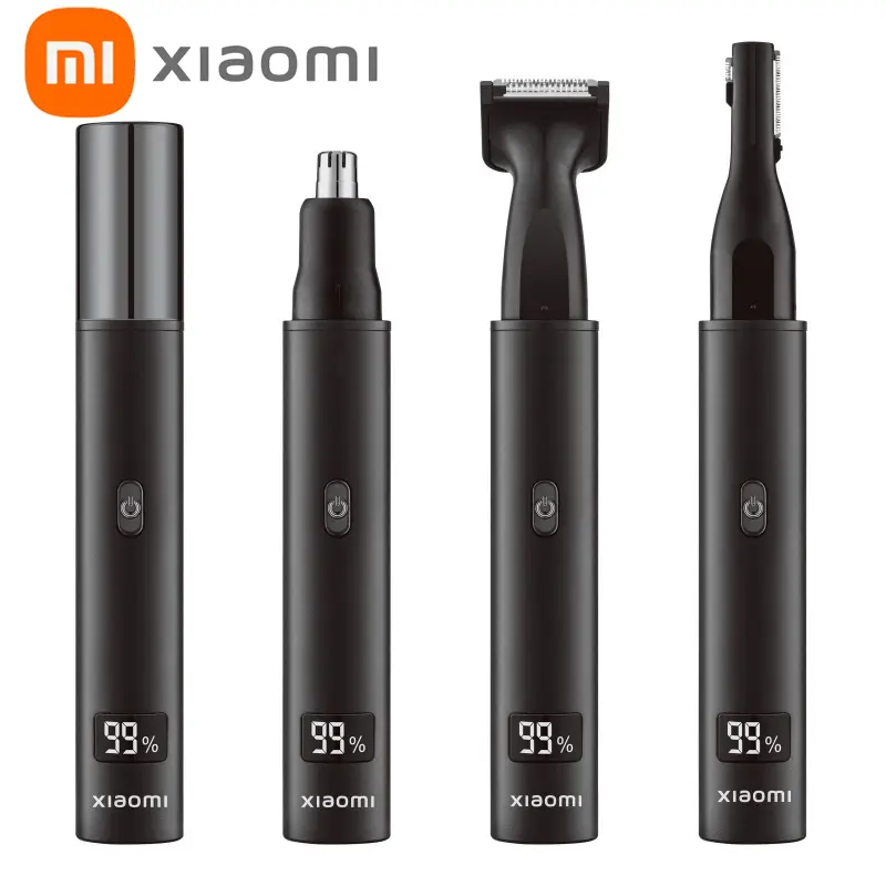 جهاز XIAOMI الجديد 3 في 1 كهربائي قابل لإعادة الشحن لتشذيب شعر الأنف والأذن للرجال، بدون ألم، لتشذيب شعر السوالف والحاجبين واللحية