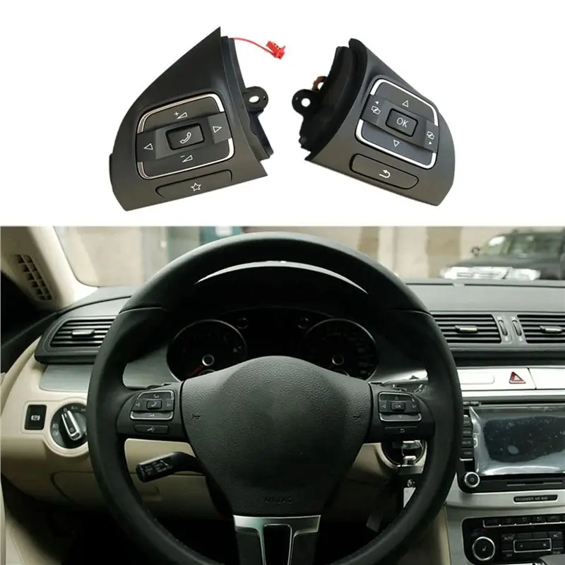 DT42-2X Car Right Side MFD Steering Wheel Buttons Switch For Golf MK6 Tiguan Jetta MK6 EOS 5C0959537A/5C0959538B view 3