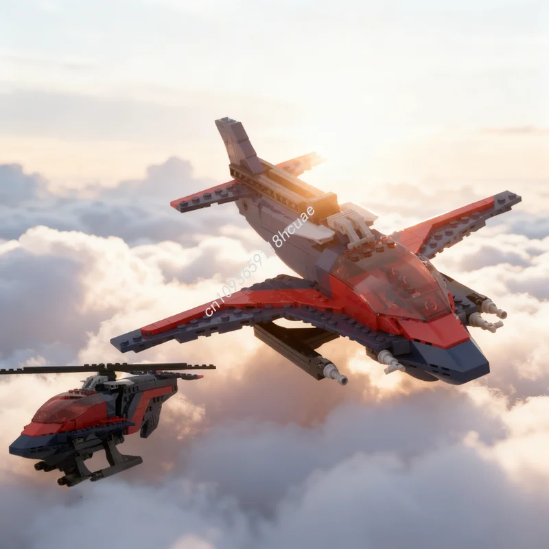 415pcs MOC M A S K V E N O Switchblade Copter Plane Model Building Blocks Festival Gifts Architecture Toy Idea Education