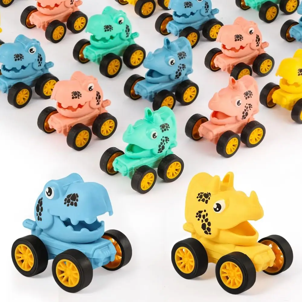 5pcs Gift Plastic Dinosaur Pull Back Cars T-Rex Fast Inertial Sturdy Mini Vehicles Toy Party