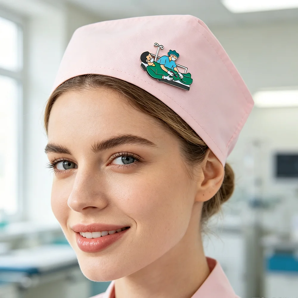 DCARZZ Medical Rehabilitation Therapist Brooch Cartoon Nurse Doctor Enamel Pin Backack Lapel Badge Accessories Gifts