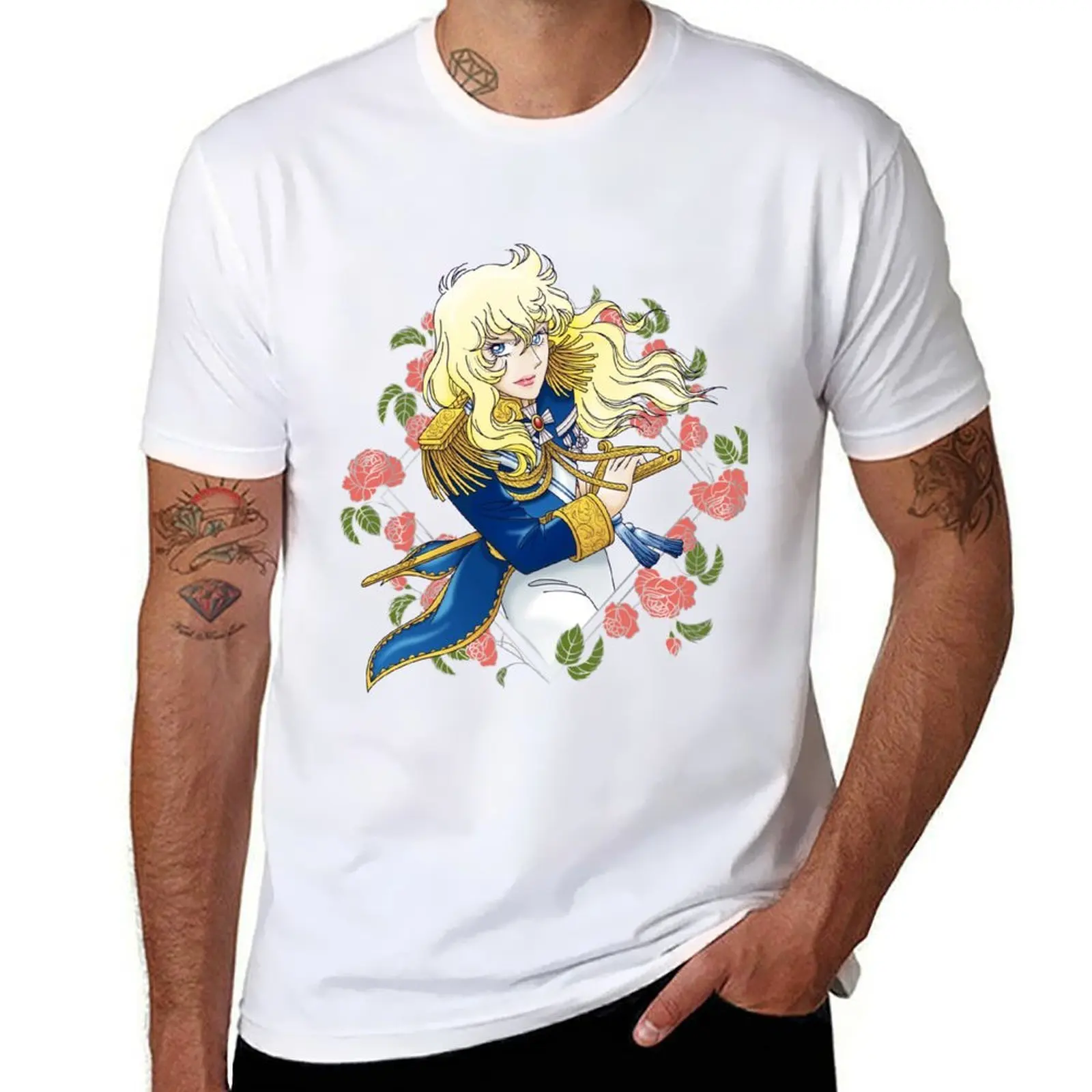 

Oscar Franois de Jarjayes (Blue edit. 2021) T-Shirt t shirt man casual anime tshirt T-Shirt
