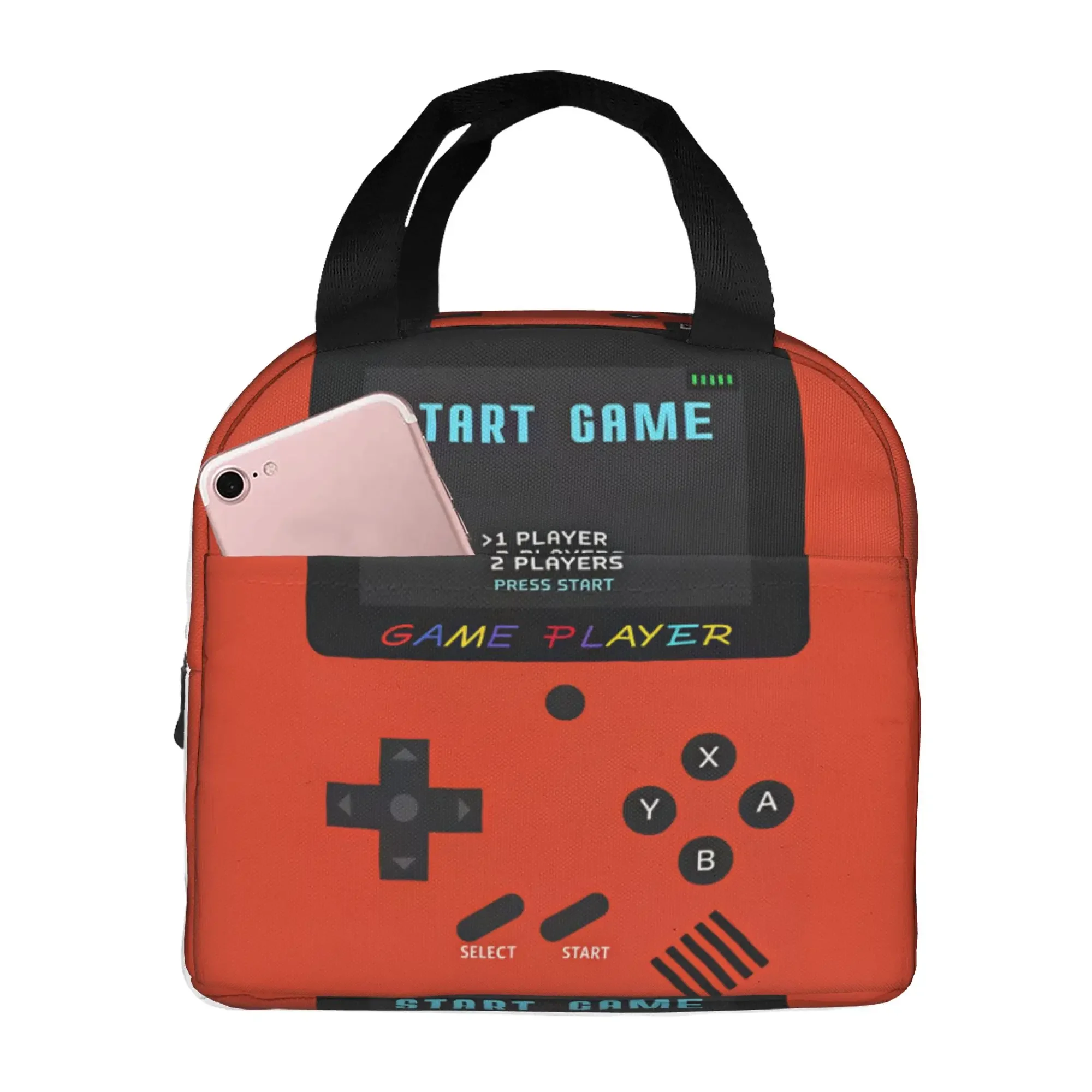 GamePad Games Console Cartoon Insulated Lunch Bags for Women  Resuable Cooler Thermal Food Lunch Box Work School Travel