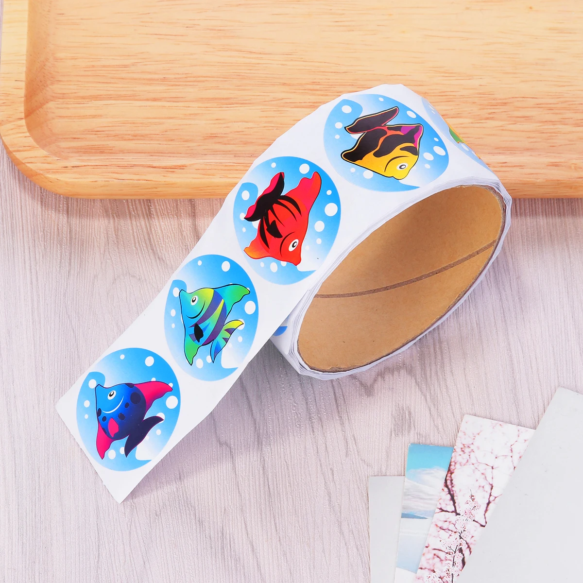 

100pcs DIY Tropical Fish Stickers Kids Party Favors Creative Room Decor Reward Chart Supplies Funky Adhesive School Projects