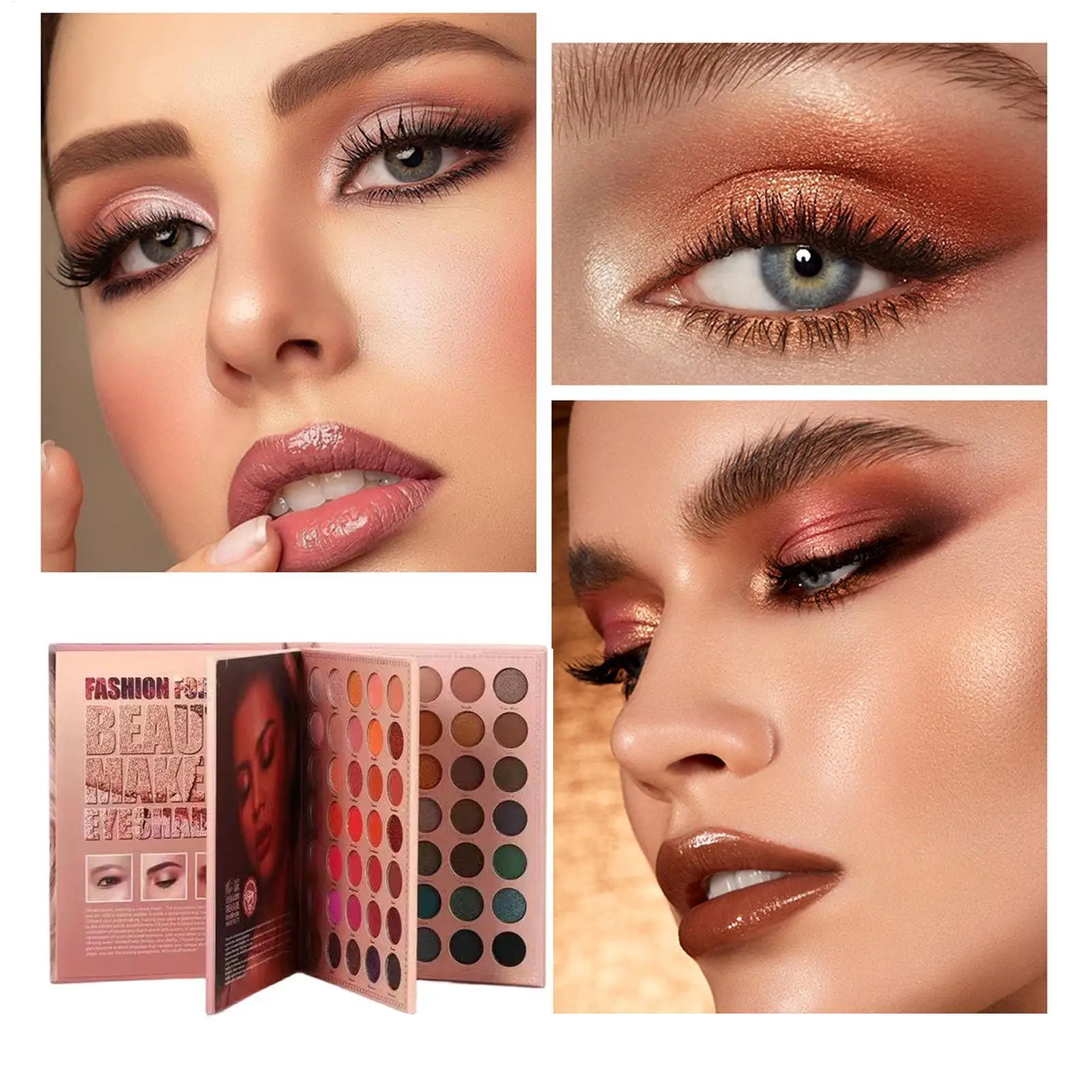 لوحة مكياج لكامل الوجه مكونة من 105 لونًا قابلة للطي وتدوم طويلاً ومقاومة للماء ومستلزمات التجميل وأحمر الخدود ولوحة هايلايتر للبالغين #3