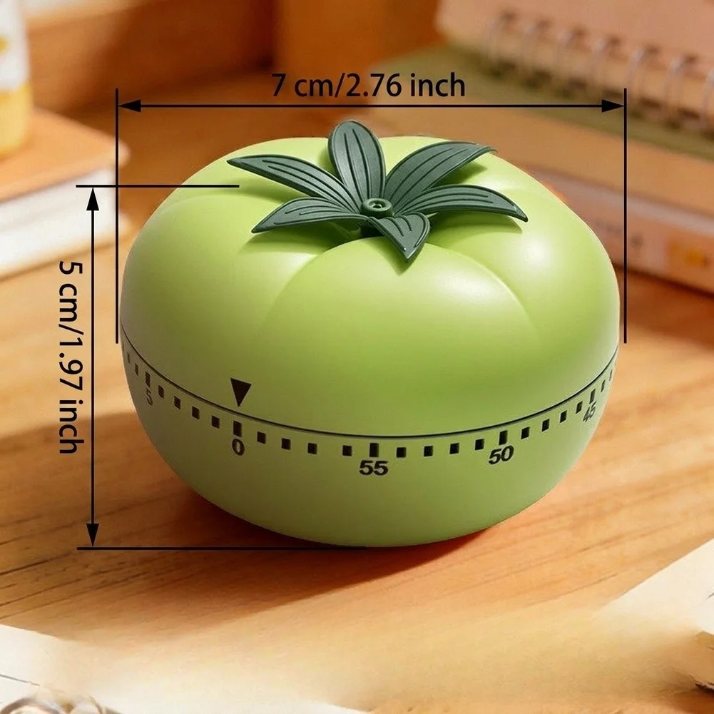 Mechanical Timer Wind Up Kitchen Clock Visual Countdown No Battery Orange Red Green For Students Kitchen Cooking Tools