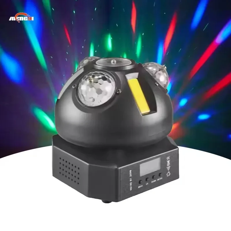 

New Mini 60W Small Planet 3In1 Magic Ball Moving Head Light Red Green Laser Strobe With Remote Control for Disco Party Dj Lights