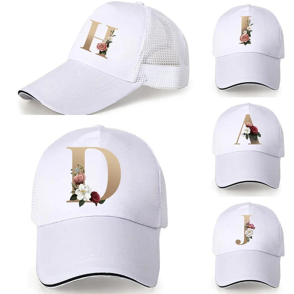 

2024 New Outdoor Sport Baseball Cap Summer Fashion Mesh Caps Duck Tongue Hat Adjustable Men Women Caps Gold Letter Series Cap