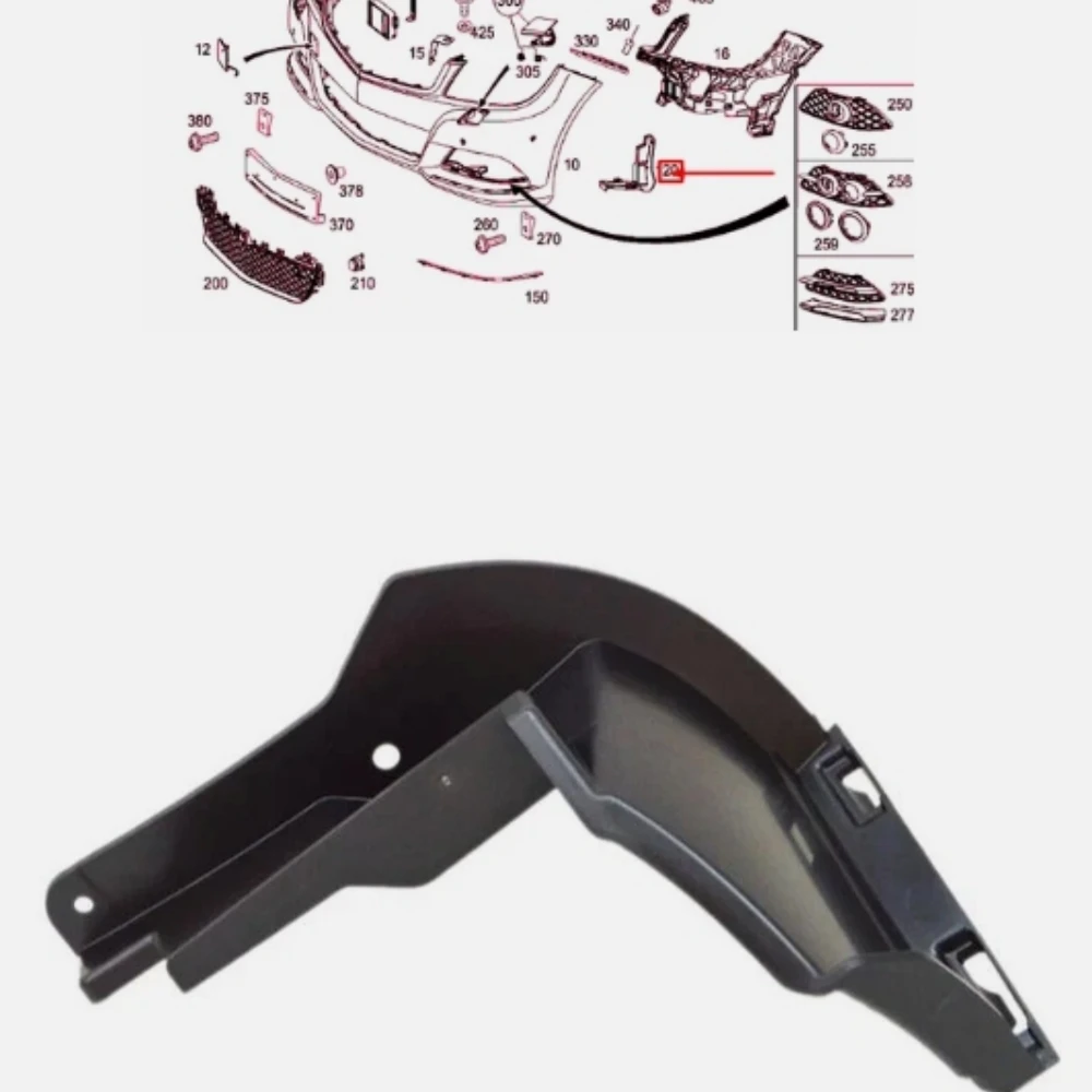 Front Bumper Wheel Arch Cover A2048856023 A2048856123 For Mercedes Benz C-Class W204 2012-2015 C250 C350
