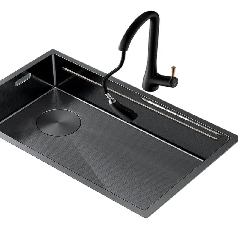 Nano Honeycomb Embossed 304 Stainless Steel Sink Kitchen Vegetable Sink Sink Embedded in Integrated Undercounter