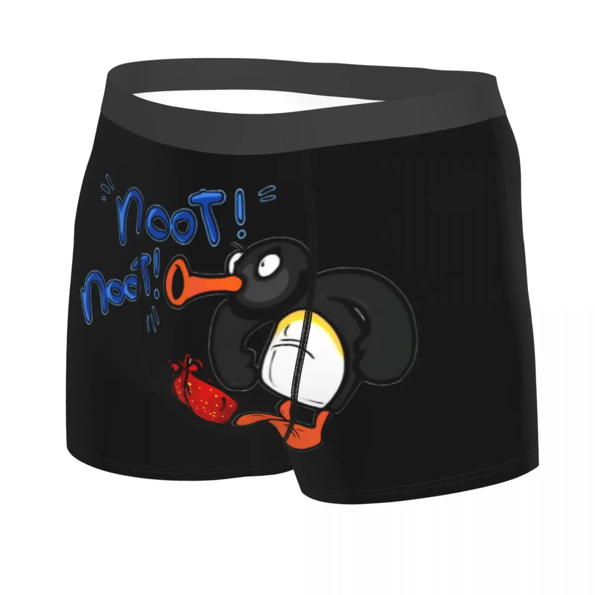 Custom Noot Noot Pingu Funny Underwear Men Printed Cartoon Penguin Boxer Shorts Panties Briefs Soft Underpants