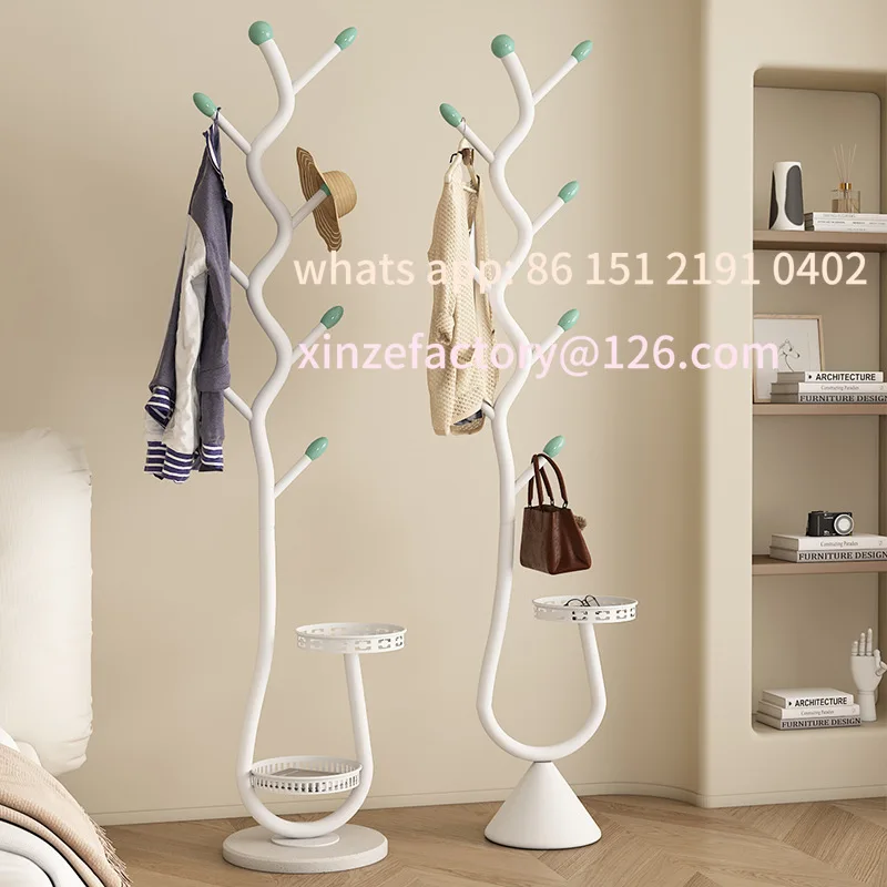 

Customizable Removable living room coat rack household single pole drying rack bedroom branch hanging bag