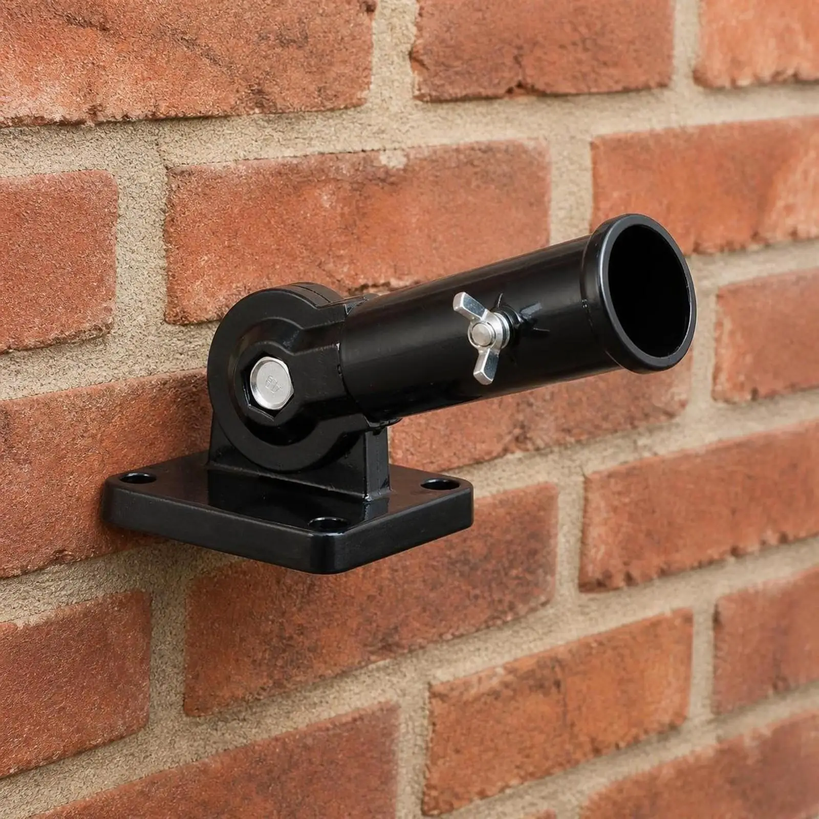 Aluminum Alloy Wall Flag Bracket with 180 Degree Rotating Joint for Outside Flagpole Holder Secure Mount