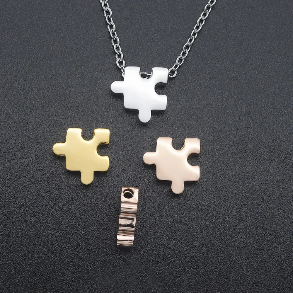 5pcs/lot 316 Stainless Steel DIY Jigsaw Puzzle Beads Wholesale Top Quality Never Fade OEM Order Accepted 1.8mm Hole Small Bead