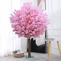 Artificial Cherry Blossom Tree for Weddings Floral Decoration Pink Fake Sakura Flower Indoor Outdoor Home Office